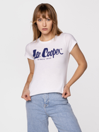 Футболка бавовняна жіноча Lee Cooper LOGAN3-3030 XL Білий/Темно-синій (5904347389024) - зображення 3