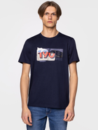 Koszulka męska bawełniana Lee Cooper BRAND1-1010 3XL Niebieska (5904347395773) - obraz 3