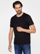 Koszulka męska bawełniana Lee Cooper HENLEY-4587 XL Czarna (5904347395384) - obraz 3