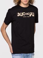 Koszulka męska bawełniana Lee Cooper LC BLOCK1-1010 L Czarna (5904347388454) - obraz 4