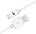 Kabel Xqisit NP USB Type-A - micro USB 1 m White (4029948221830) - obraz 1