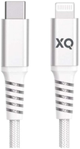 Kabel Xqisit Nylon Braided USB Type-C - Lightning 2 m White (4029948221922) - obraz 1