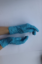 Перчатки смотровые медицинские MD Fonscare нитриловые неприпудренные Размер L 100 шт Синие (6905642864345) - изображение 3