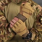 Беспалые перчатки Lesko E302 Sand с защитными накладками койот размер M - изображение 2