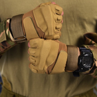 Безпалі рукавиці Lesko E302 Sand із захисними накладками койот розмір M - зображення 3