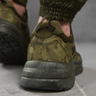Чоловічі шкіряні кросівки Hope з текстильними вставками олива розмір 43 - зображення 3
