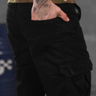 Чоловічі шорти Loshan котон з лямками під ремінь чорні розмір XS - зображення 6