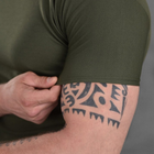 Мужская потоотводящая футболка Coolpass олива размер L - изображение 4