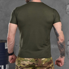 Потоотводящая мужская футболка Eagle Coolmax олива размер M - изображение 3