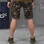 Чоловічі шорти стрейч котон з лямками під ремінь темний мультикам розмір L - зображення 5