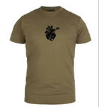 Военная футболка олива с принтом Сердце Размер 48 - изображение 1