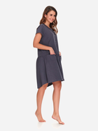 Нічна сорочка жіноча бавовняна для вагітних Doctor Nap TCB.9445 XL Графітова (5902701149833) - зображення 3
