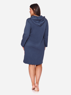 Халат жіночий бавовняний з капюшоном Doctor Nap Smz.9708 XL Темно-синій (5902701148805) - зображення 2