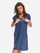 Нічна сорочка жіноча бавовняна Doctor Nap Tcb.9992 M Темно-синя (5902701151737) - зображення 4