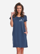 Нічна сорочка жіноча бавовняна Doctor Nap Tcb.9992 L Темно-синя (5902701151744) - зображення 3