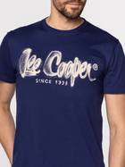 Футболка бавовняна чоловіча Lee Cooper LOGO DRAW-1010 XL Синя (5904347388607) - зображення 4