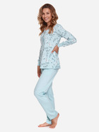 Піжама (кофта + штани) жіноча бавовняна Doctor Nap PM.4127 L Блакитна (5902701174866) - зображення 3