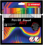 Zestaw flamastrów Stabilo Pen 68 Brush 24 szt (4006381584135) - obraz 1