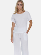 Піжама (футболка + штани) жіноча бавовняна Doctor Nap PM.5319 XL Біла (5902701190323) - зображення 4