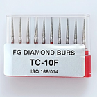 Бор алмазний FG турбінний наконечник упаковка 10 шт UMG 1,4/10,0 мм конус 806.314.166.514.014 (TC-10F) - зображення 1