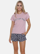Піжама (футболка + шорти) жіноча бавовняна Doctor Nap PM.5347 S Різнокольорова (5902701191849) - зображення 4