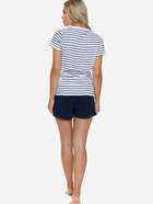 Піжама (футболка + шорти) жіноча бавовняна Doctor Nap PM.5350 M Білий/Темно-синій (5902701192037) - зображення 2