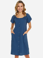 Нічна сорочка жіноча бавовняна Doctor Nap TCB.5359 M Темно-синя (5902701192778) - зображення 3
