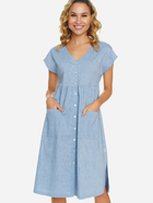 Нічна сорочка жіноча Doctor Nap TCB.5360 L Блакитна (5902701192839) - зображення 3