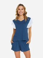 Піжама (футболка + шорти) жіноча бавовняна Doctor Nap PM.5362 S Темно-синя (5902701193058) - зображення 3