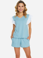 Piżama (T-shirt + szorty) damska Doctor Nap PM.5362 XL Błękitna (5902701193003) - obraz 3