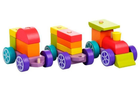 Drewniana zabawka Cubika Pociąg Rainbow Express LP-3 15 części (4823056512923) - obraz 4