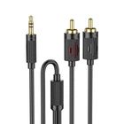 Кабель Hoco 3.5 double Lotus RCA audio cable UPA28 |1.5M| черный