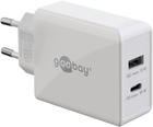 Зарядний пристрій Goobay USB-C PD Dual Fast Charger 30W White - зображення 1