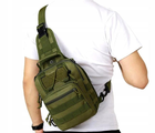 Военная тактическая сумка через плечо EDIBAZZAR T126 зеленая - изображение 5