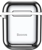 Чохол Baseus Metallic Shining Ultra-thin Silicone Protector Case with Hook for Airpods 1 / 2 Silver (ARAPPOD-A0S) - зображення 6