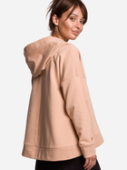 Bluza damska rozpinana streetwear z kapturem BeWear B166 2XL/3XL Beżowa (5903068484155) - obraz 2