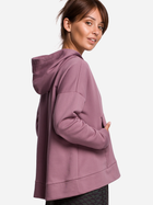 Bluza damska rozpinana streetwear z kapturem BeWear B166 2XL/3XL Ciemnoróżowa (5903068484278) - obraz 2
