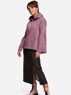 Bluza damska rozpinana streetwear z kapturem BeWear B166 2XL/3XL Ciemnoróżowa (5903068484278) - obraz 3