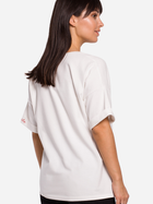 Koszulka damska bawełniana BeWear B147 L/XL Ecru (5903068468711) - obraz 2