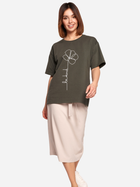 Koszulka damska bawełniana BeWear B187 XL Khaki (5903887619325) - obraz 3