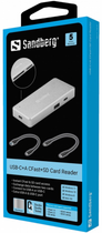 Кардрідер Sandberg USB Type-C до USB Type-A/SD Card Grey (5705730136429) - зображення 2
