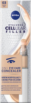 Крем - консилер для корекції темних кіл під очима Nivea Hyaluron Cellular Filler 3 в 1 Eye Care Concealer 03 Dark 4 мл (4005900853660) - зображення 3