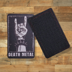 Шеврон Death Metal, 8х5, черный, на липучке (велкро), патч печатный - изображение 4