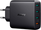 Ładowarka sieciowa AUKEY PA-T18 4 x USB Quick Charge 3.0 42W Black - obraz 1