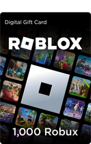 Карта пополнения Roblox Gift Card 1000 Robux | Роблокс 1000 Робукс (цифровой код активации 800+200)