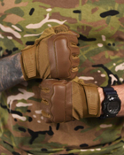 Тактичні рукавички Wallizard Tactical Стрілецькі coyot ВТ7467 L - зображення 4