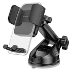 Тримач смартфона автомобільний Proove Crystal Clamp Plus Suction Type Car Mount, зажим, для діагоналей 4.7'-6.9', дефлектор, присоска, чорний