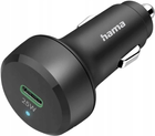 Ładowarka samochodowa Hama USB-C QC PD 25W Czarna (4047443489524) - obraz 1