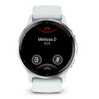 Смарт-годинник Garmin Venu 3 Silver Stainless Steel Bezel with Whitestone Case and Silicone Band (010-02784-00)