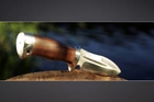 Нож Охотничий Военный с широким клинком и деревянной рукоятью. Сталь 440C. G2432W - изображение 5